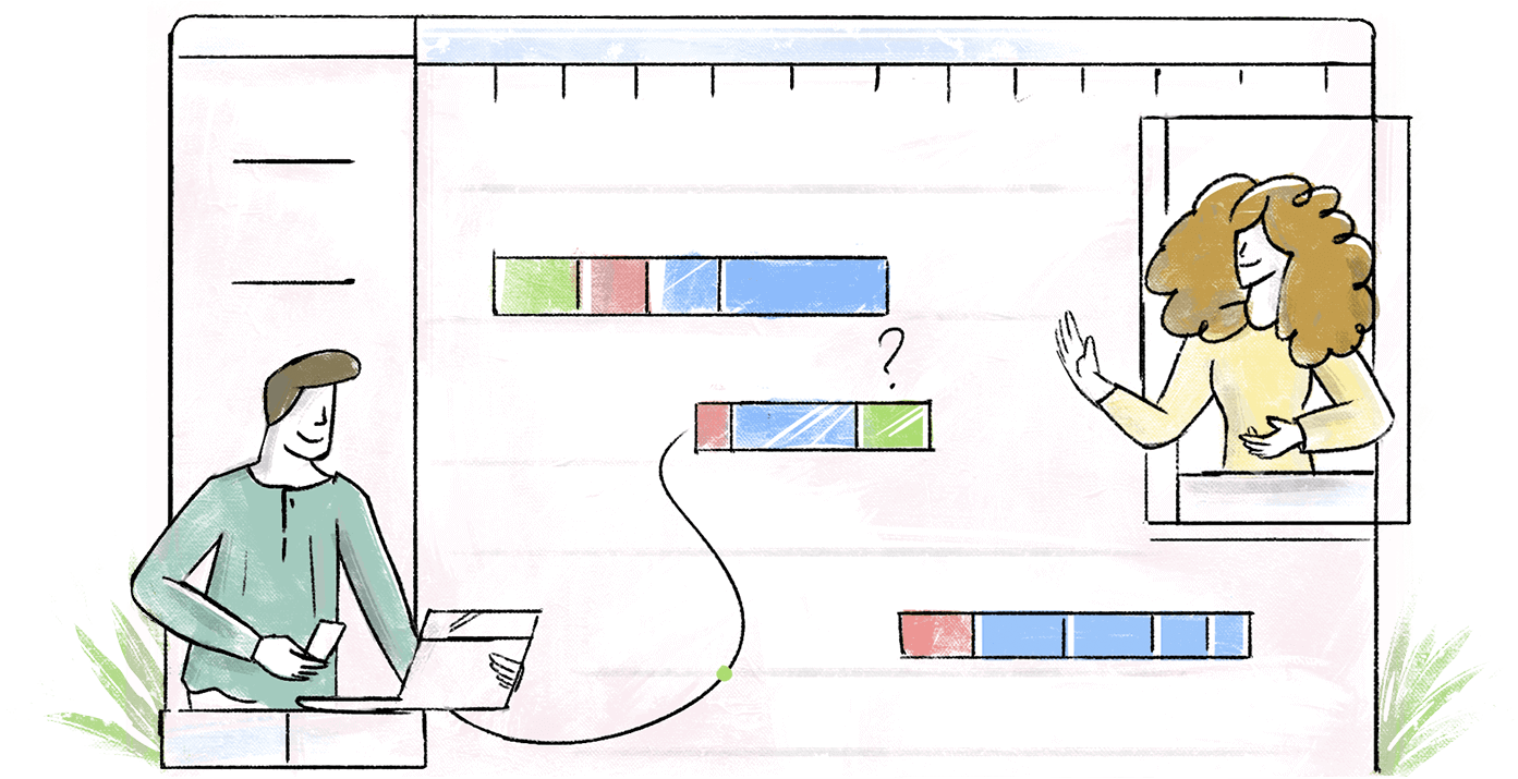 Gráfico de uso de recursos - Zoho Projects