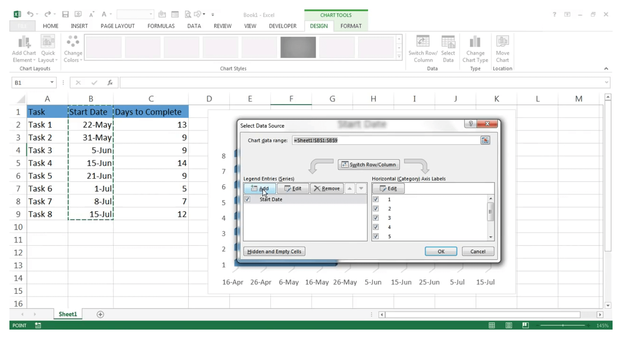 Como criar um Gráfico de Gantt