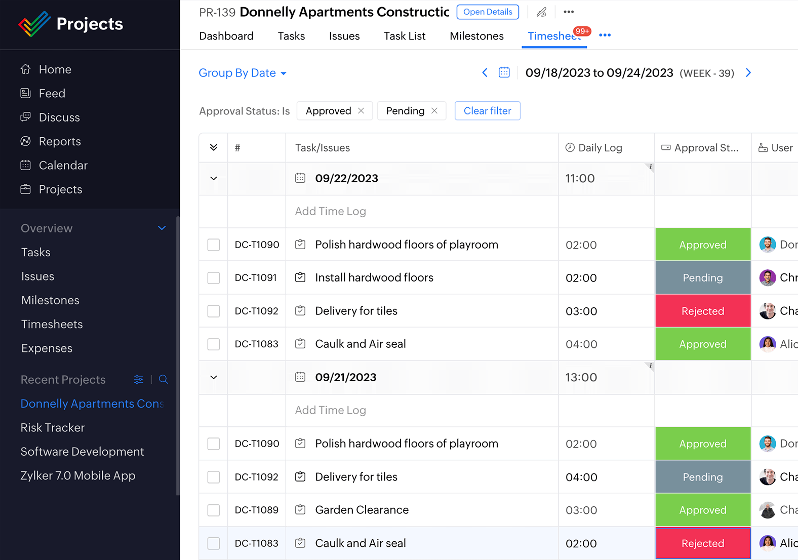 JIRAの代替ツール - Zoho Projects