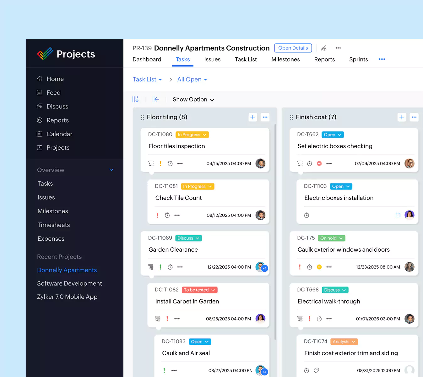 use Zoho Project's project planner free of cost to organize your work efficiently