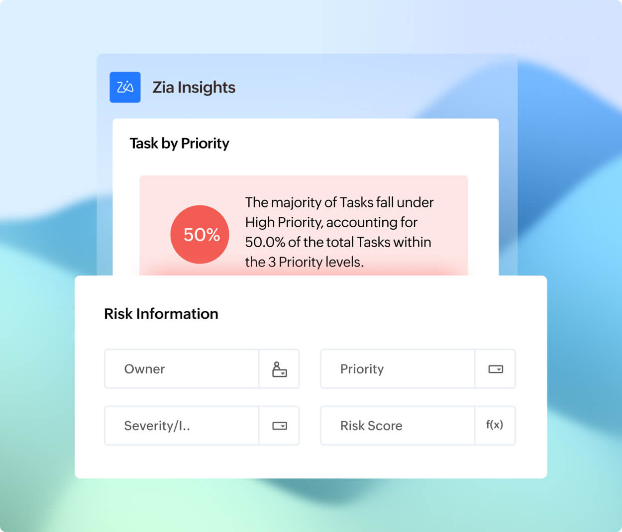 Use Zoho Projects to manage, customize, and automate your risk management workflows