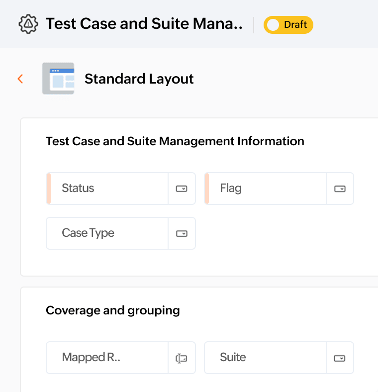 Test case & suite management module