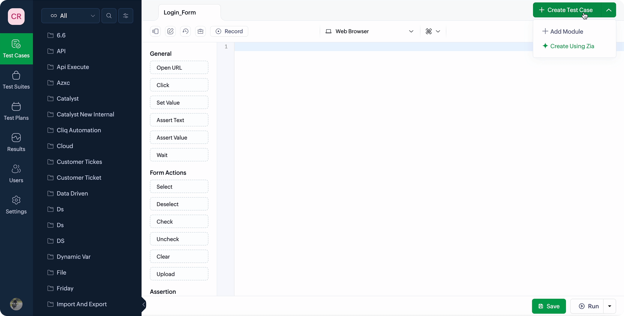 AI that generates manual test cases
