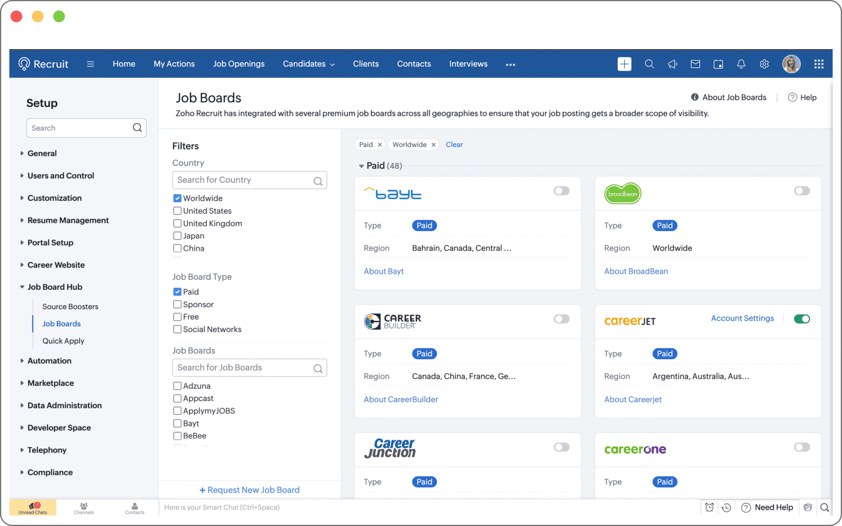 Mobile Recruitment App ATS Application - Zoho Recruit Mobile App