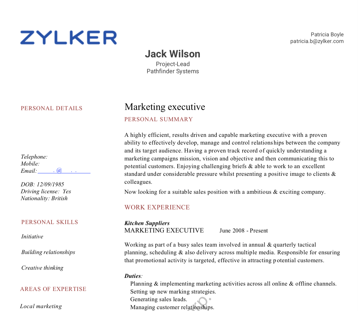 オンラインResume Extractor