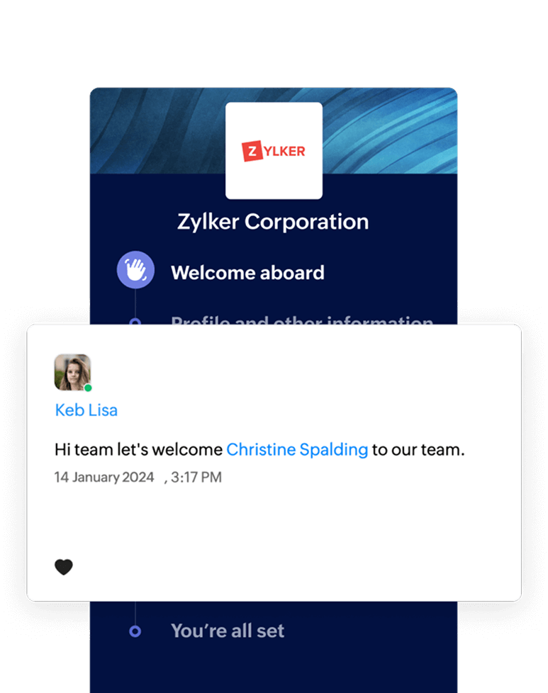 Automated onboarding zoho people