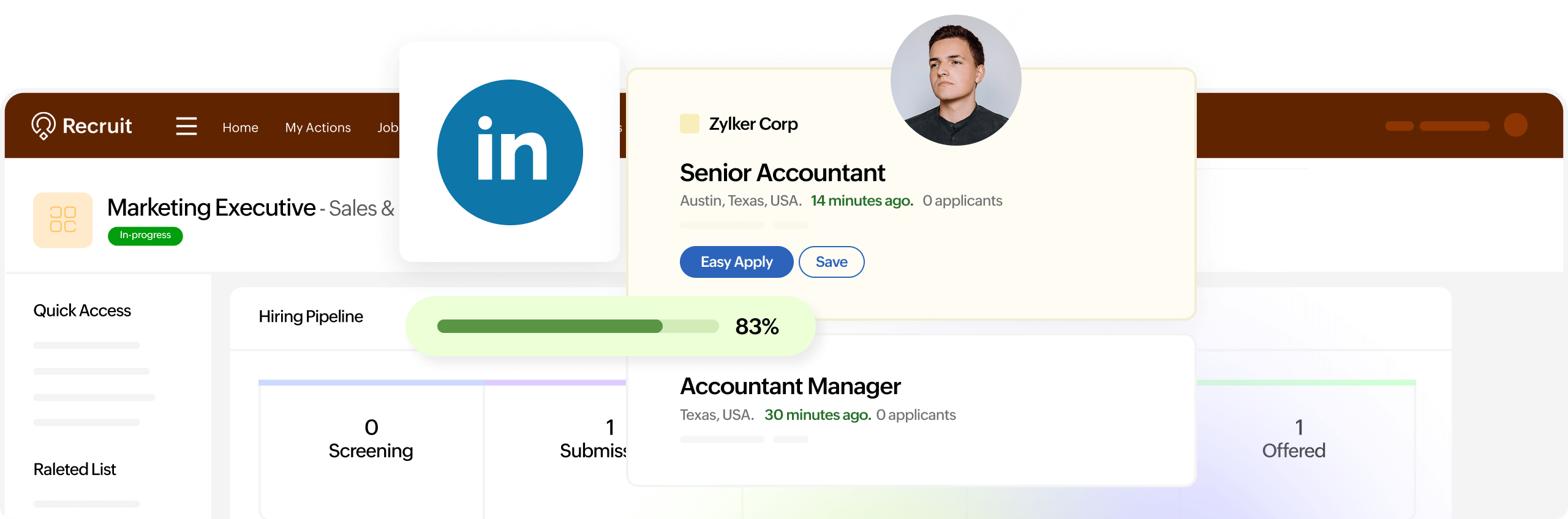LinkedIn in Recruit. Locked in on talent