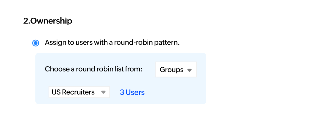 Assign candidates to recruiters