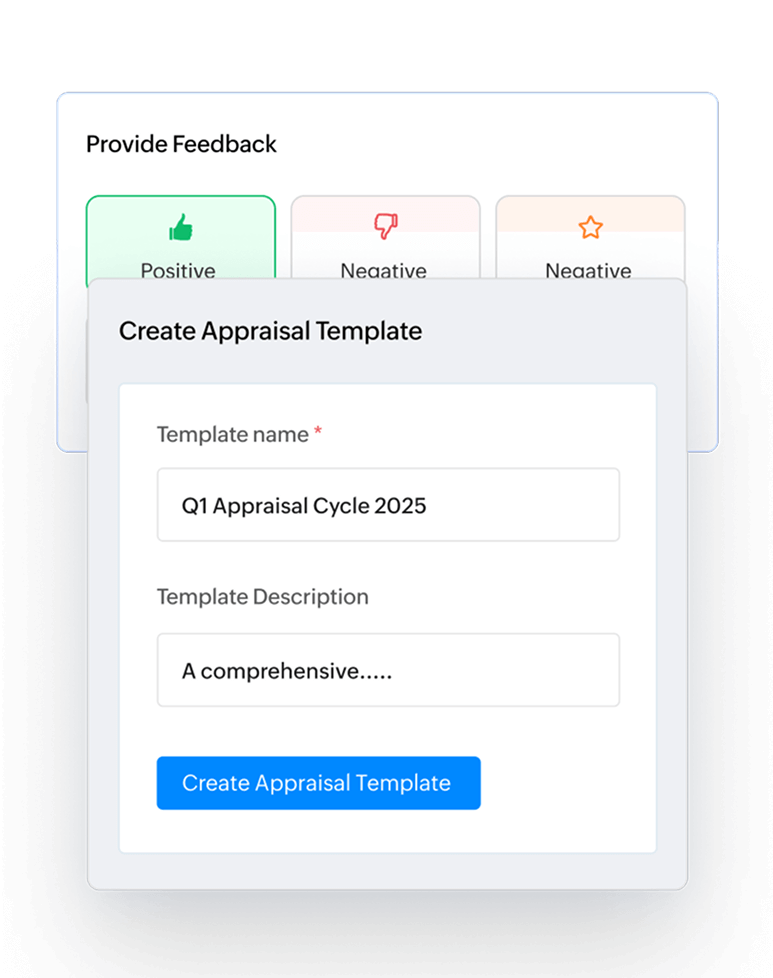 Performance reviews zoho people