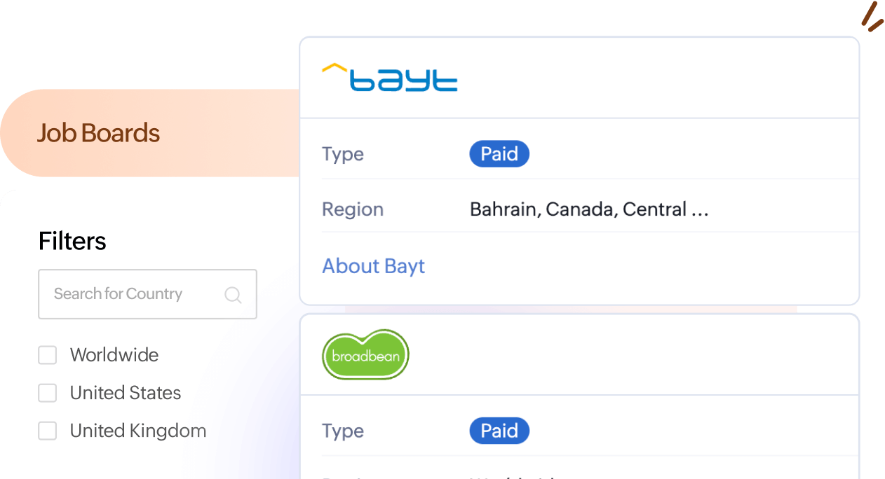 Publish job openings across 75+ job boards to attract the right candidates