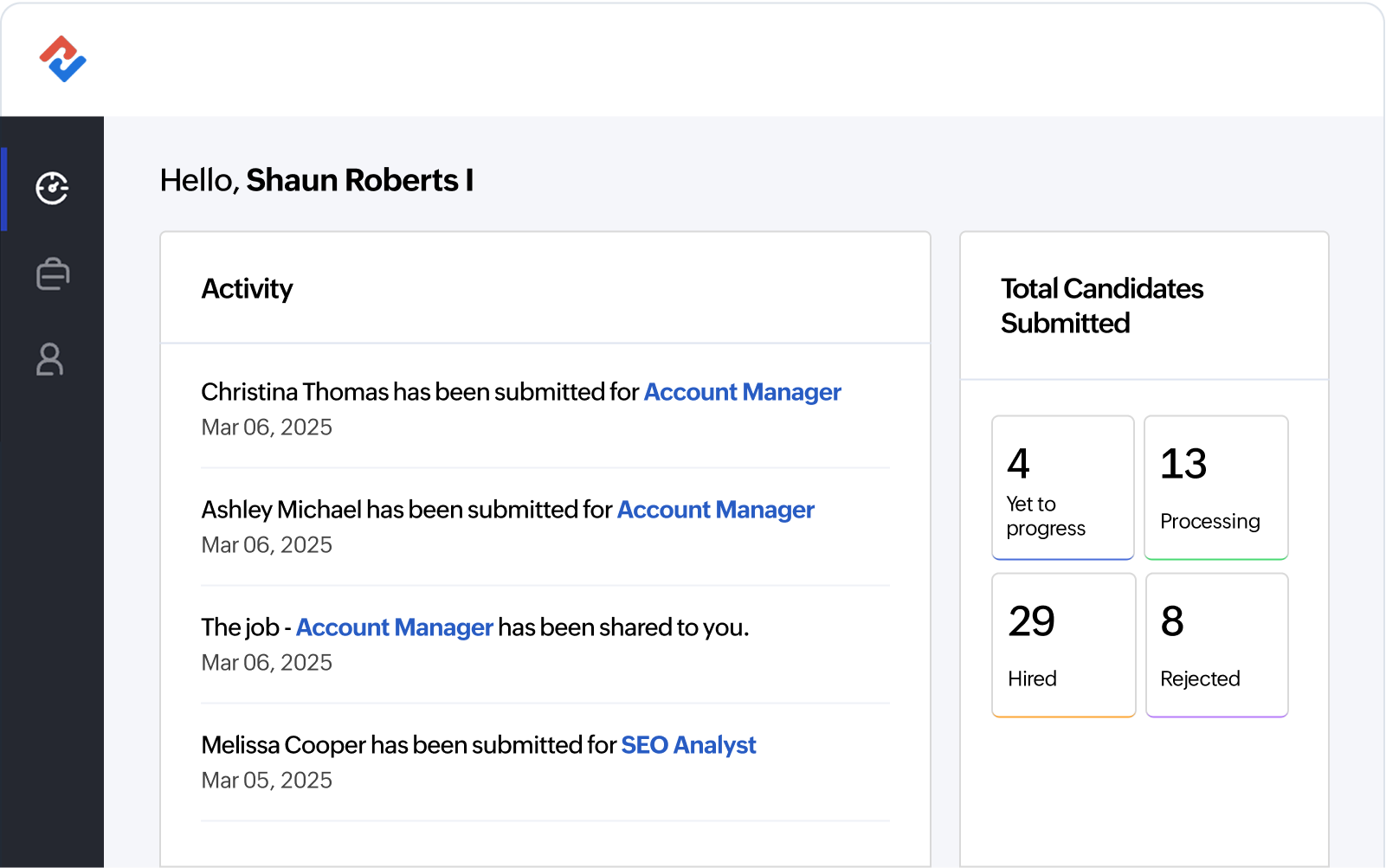 Vendors can submit and track resumes through the Vendor Portal