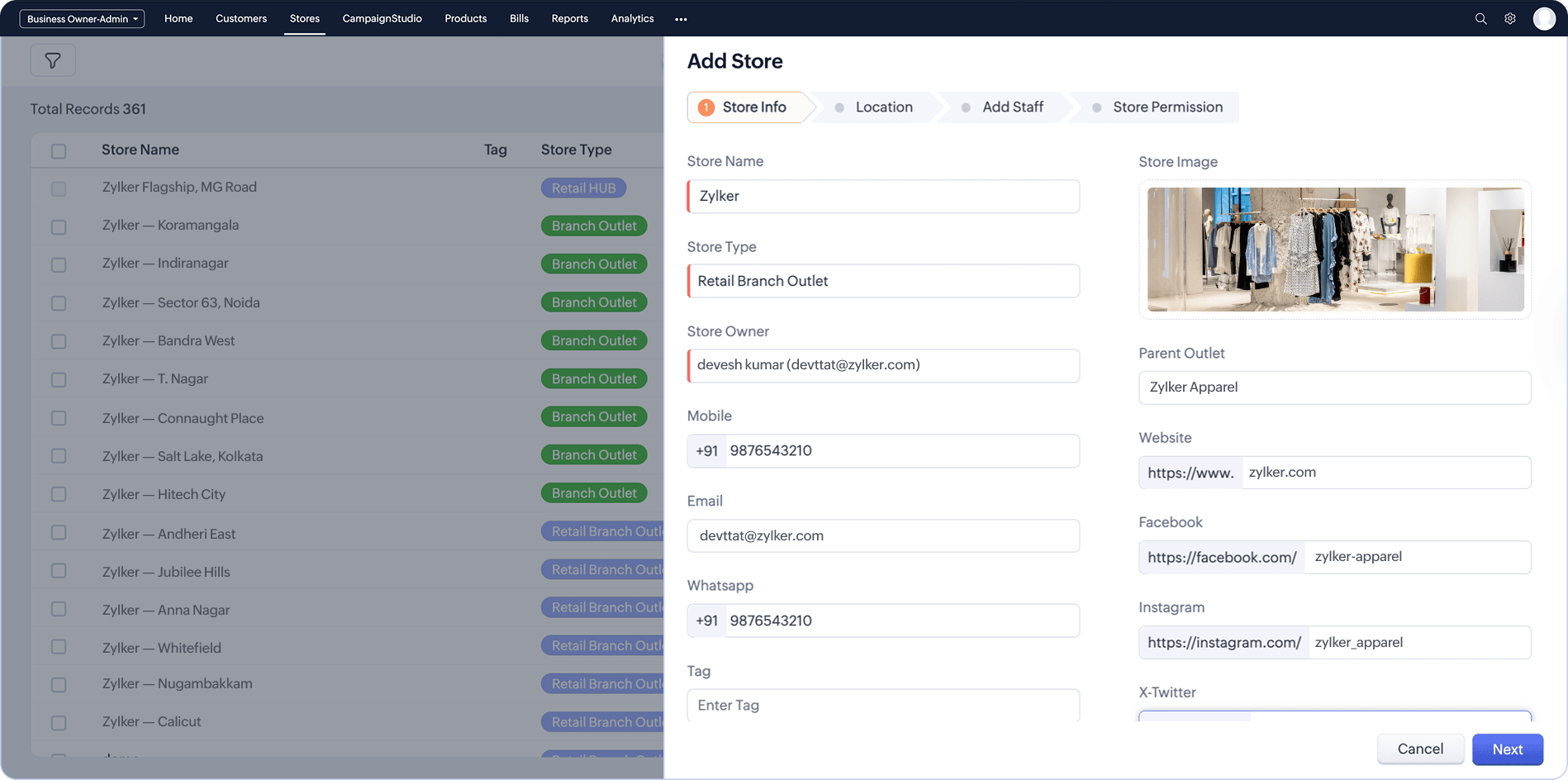 RetailIQ Multi-outlet Management