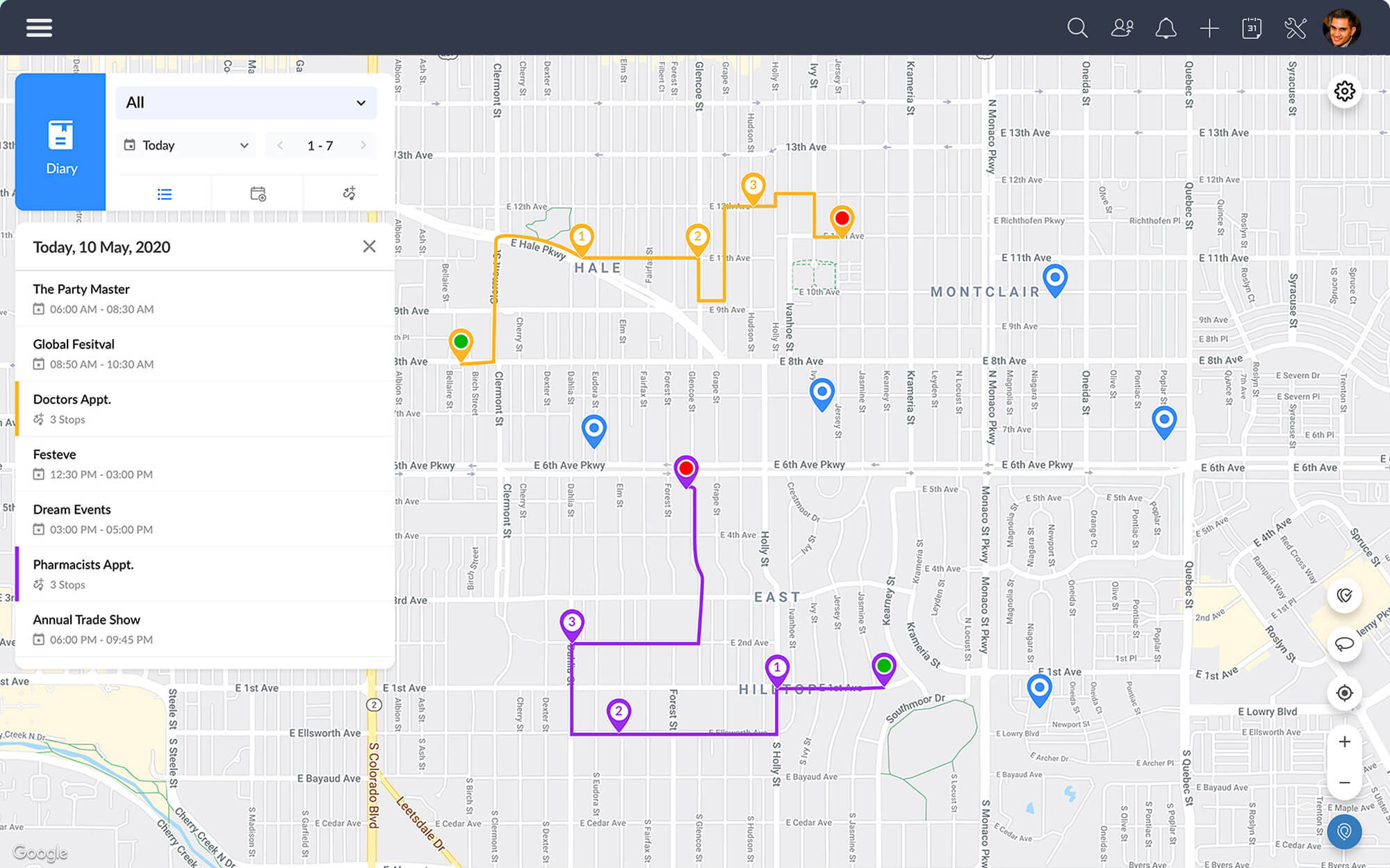 Zoho RouteIQ für Zoho CRM - Schlaue Routenplanung 