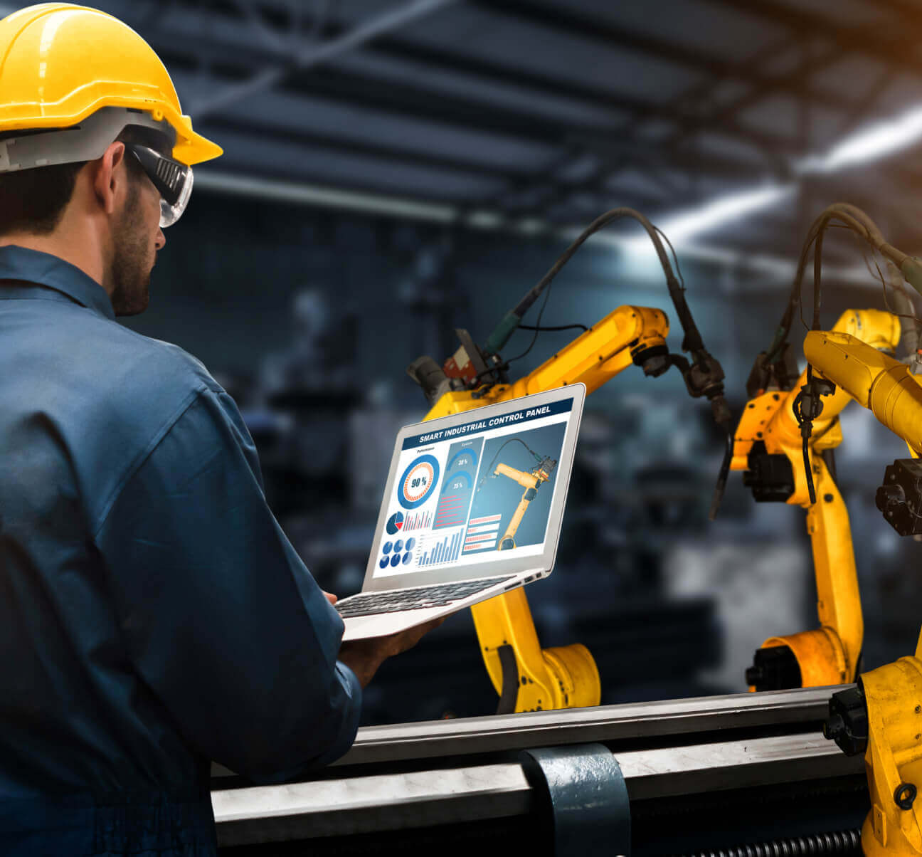 Manufacturing automation illustration