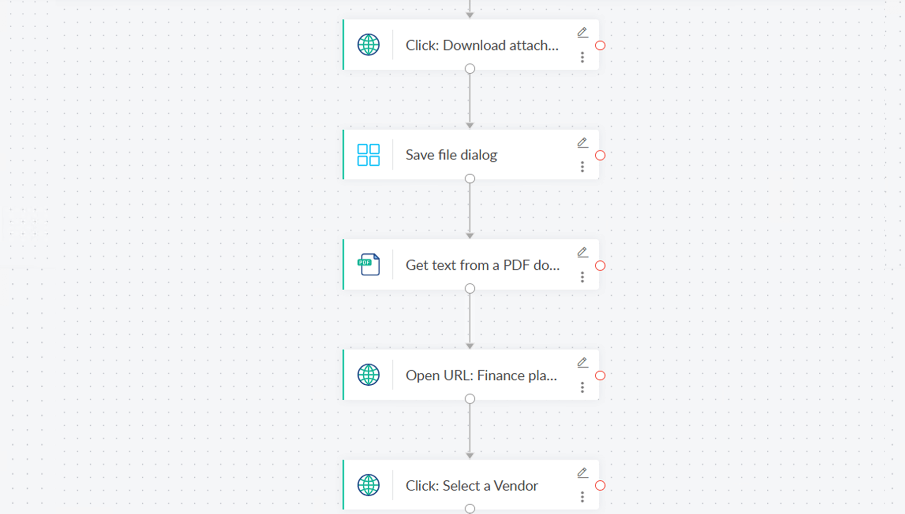 RPA PDF automation window