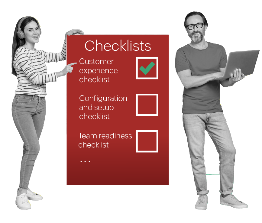 Live chat checklists
