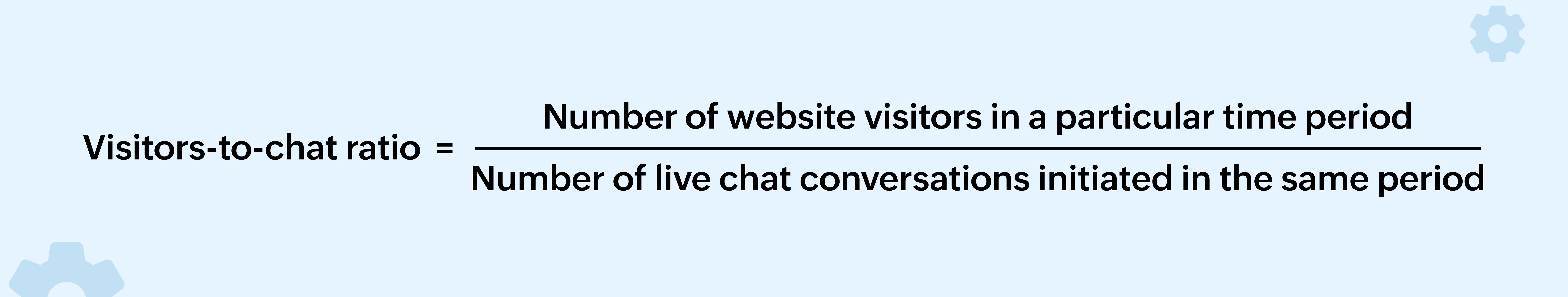 visitors to chat ratio
