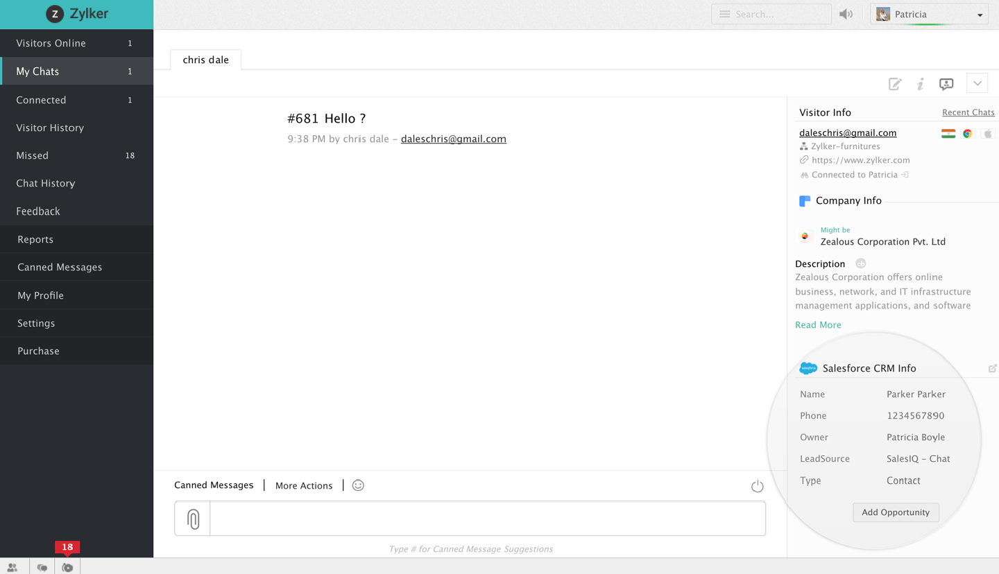 SF in chat window
