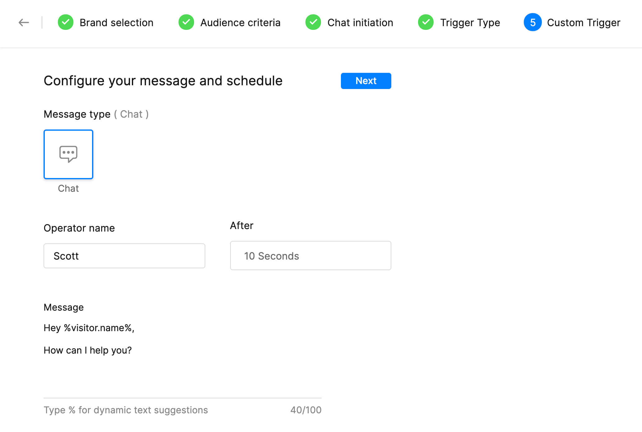 Zobot con tecnologia webhook