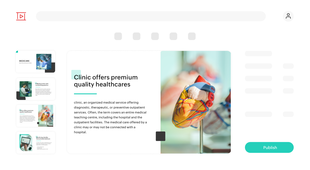 diapositiva de oferta de la clínica