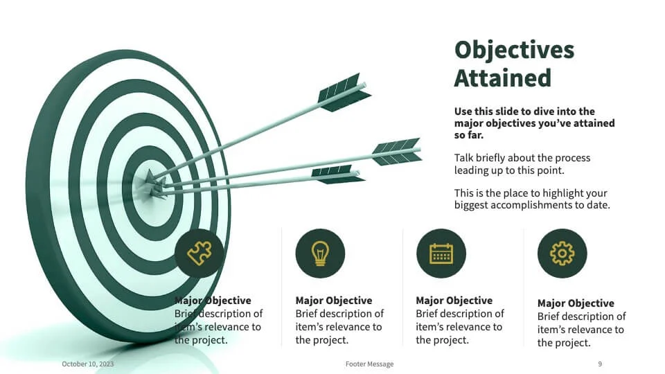 Objective attained