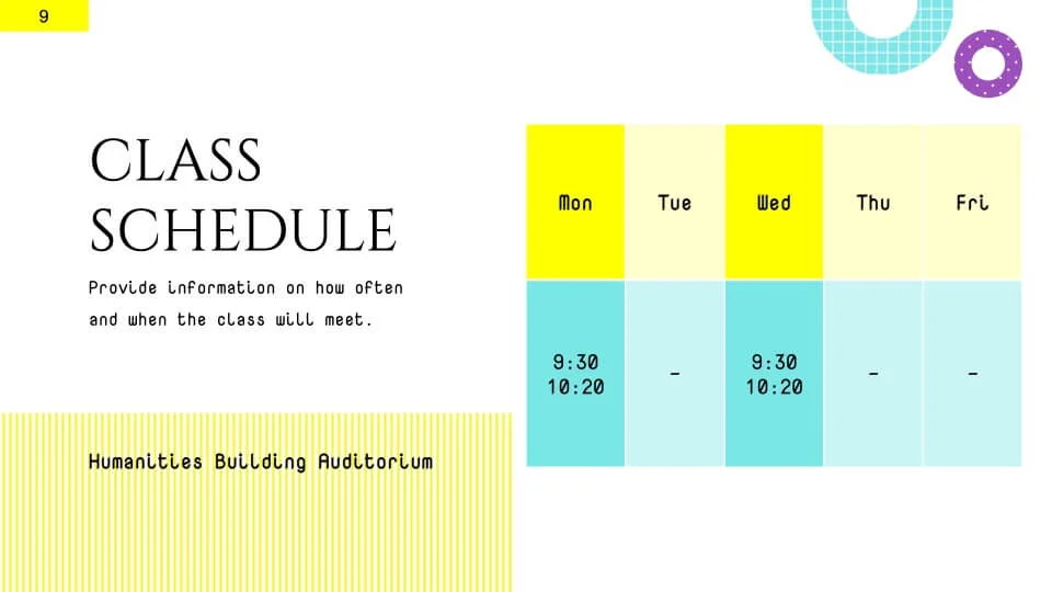 Class Schedule