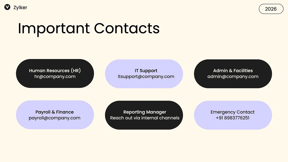 Employee Handbook Presentation Template