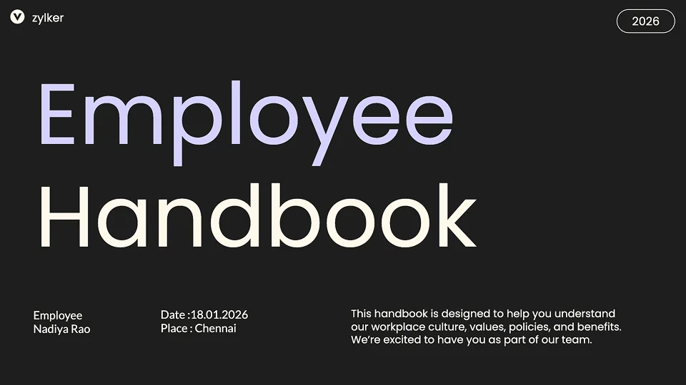 Employee Handbook Presentation Template