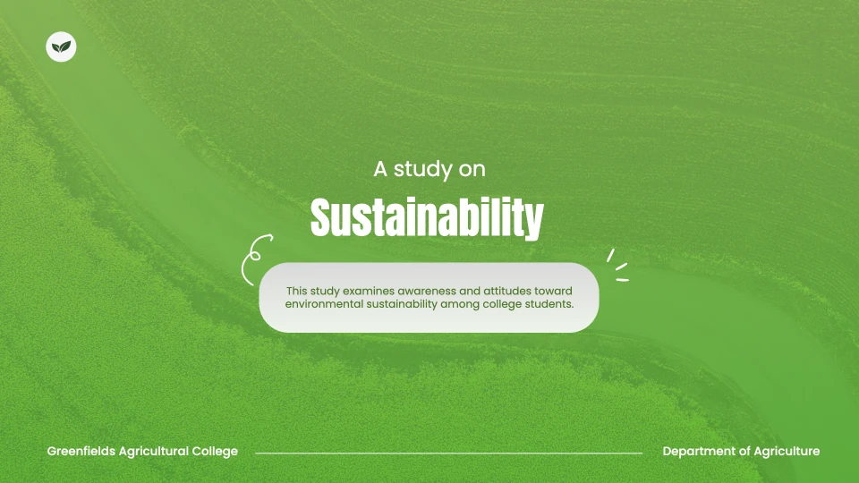 Environmental Thesis Presentation Template