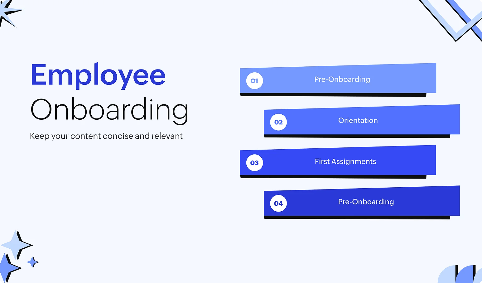 Employee onboarding and training process diagram