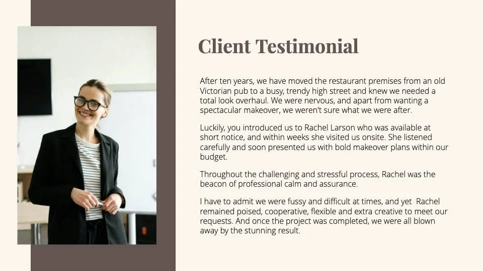 Client Testimonial