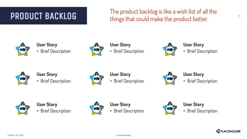 Scrum product backlog