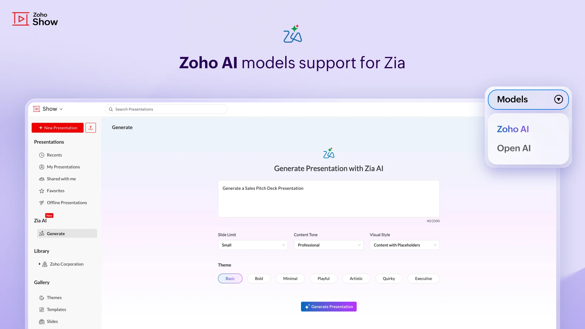 All new Zoho Show