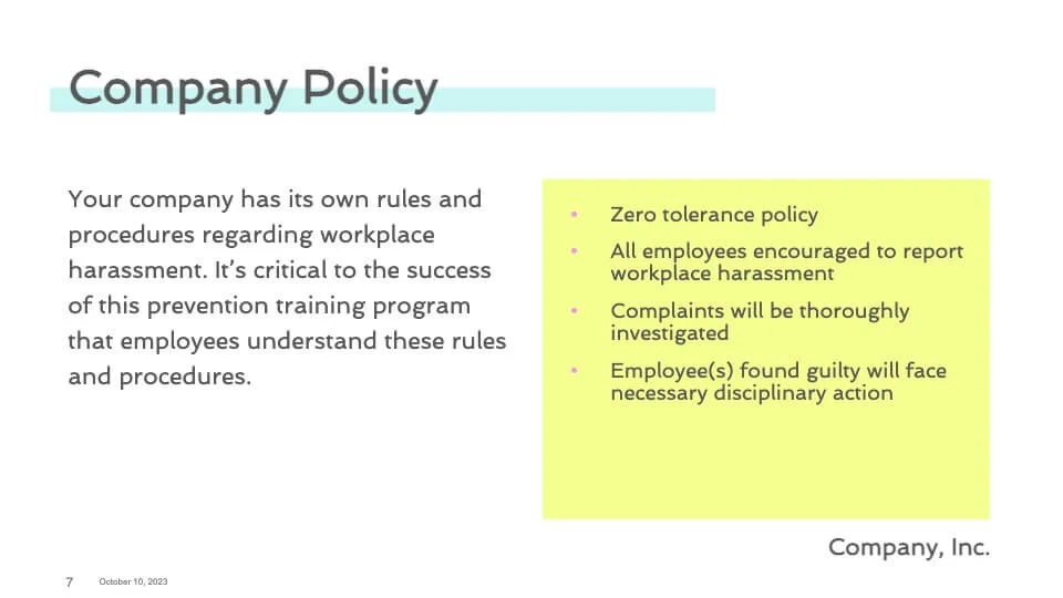 Company policy 