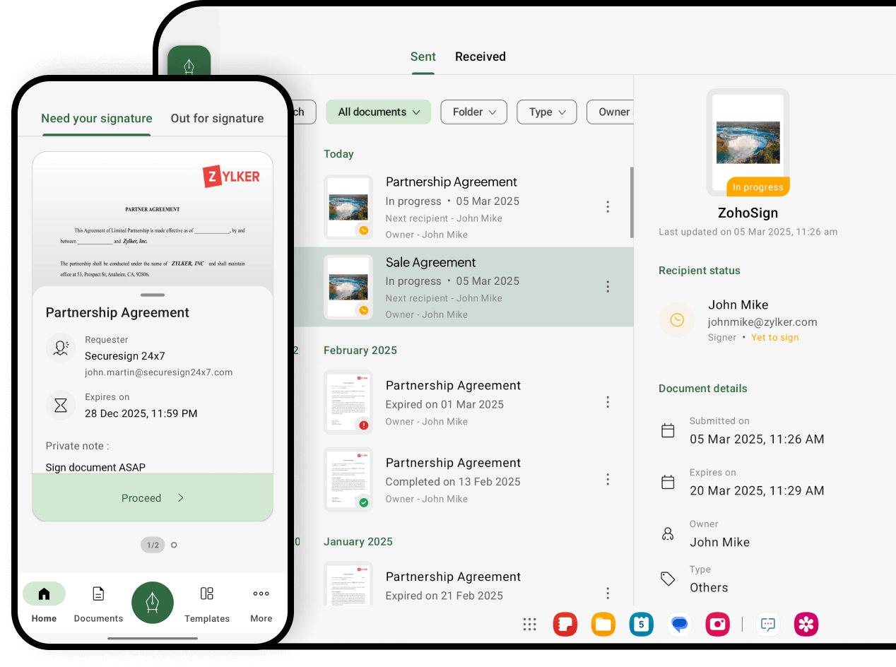 Documents synced across multiple devices with globe illustration