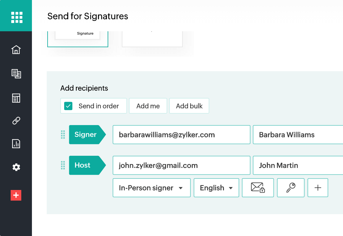 Collect signatures effortlessly