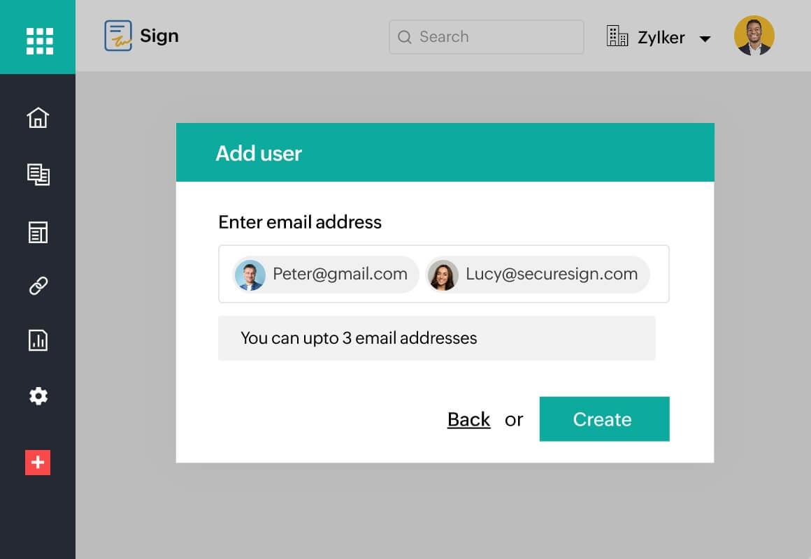 Invite users from different organization accounts