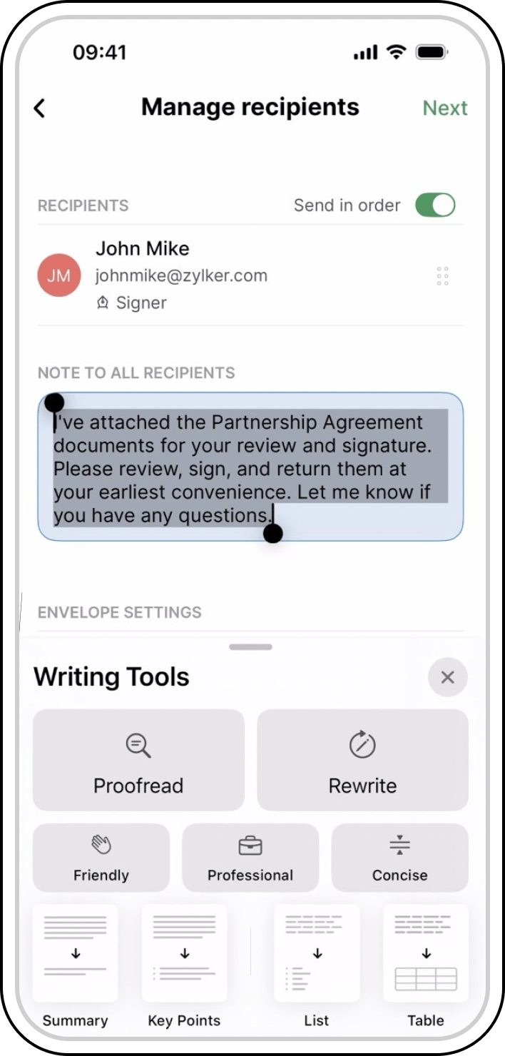 Hello. Sign App Ios E-sign in iOS | iPhone e-sign app with AI | Zoho Sign