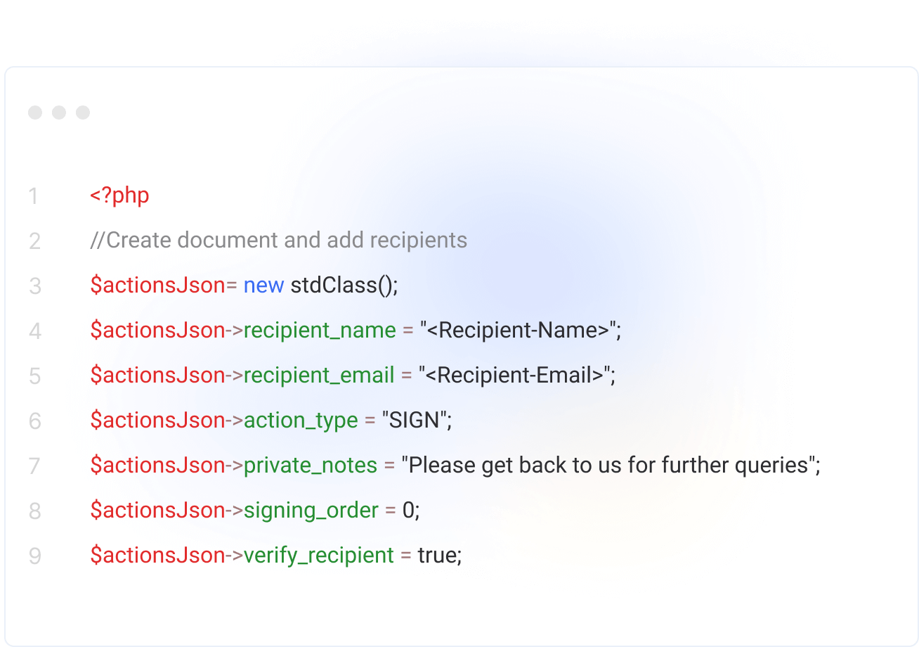 embed signing