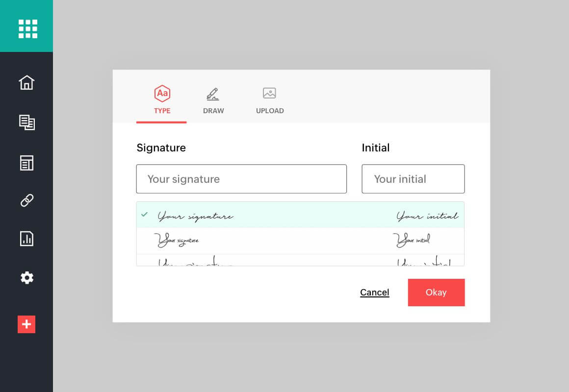 Type in your signature
