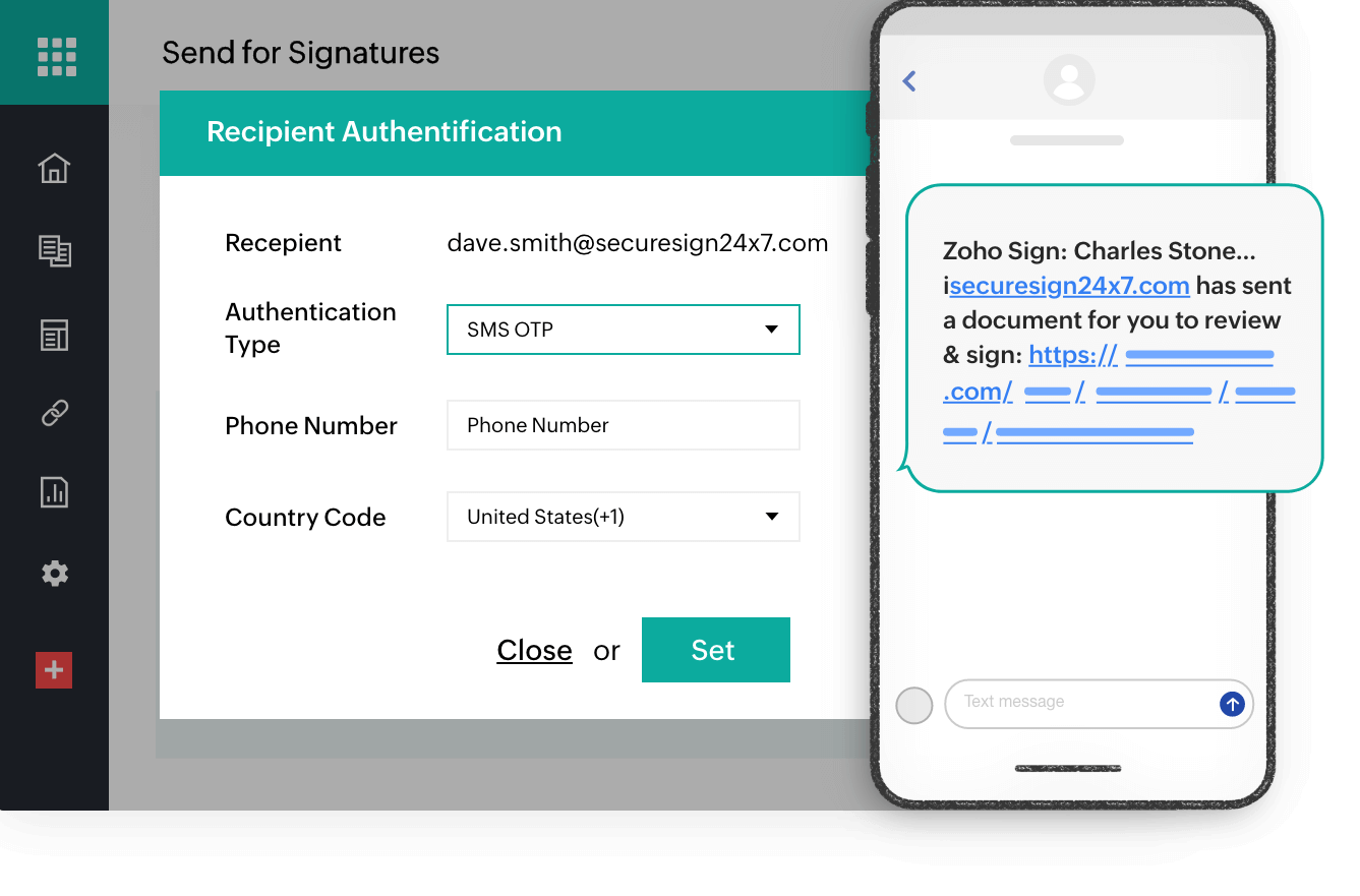 SMS authentication