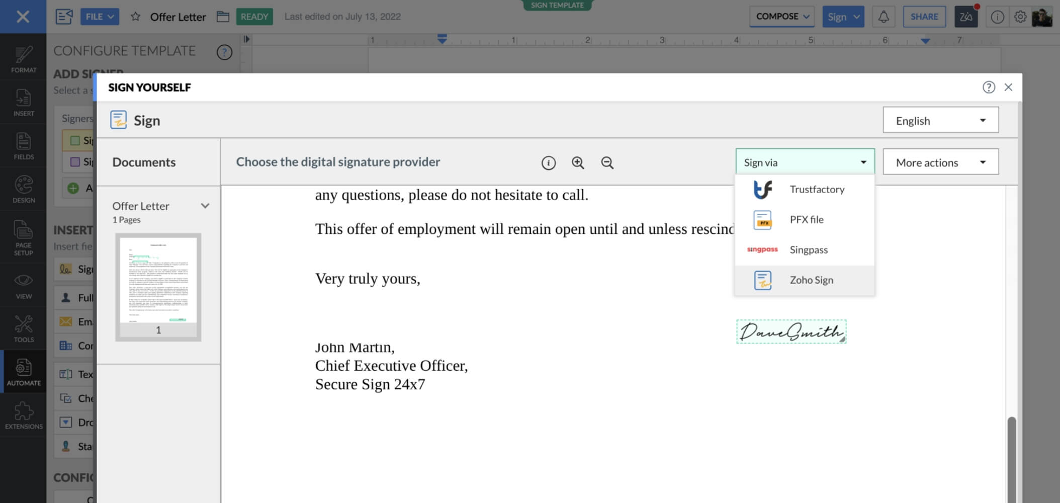 Sign, send, and track documents