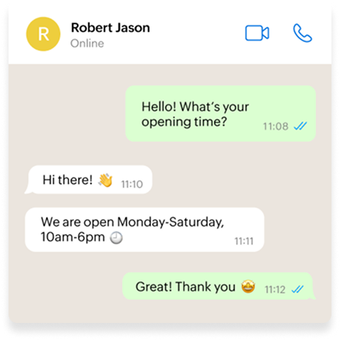 Chat message interface design