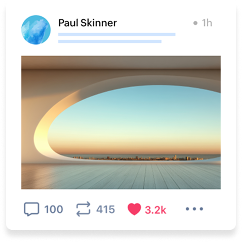 Aesthetic sunset landscape post