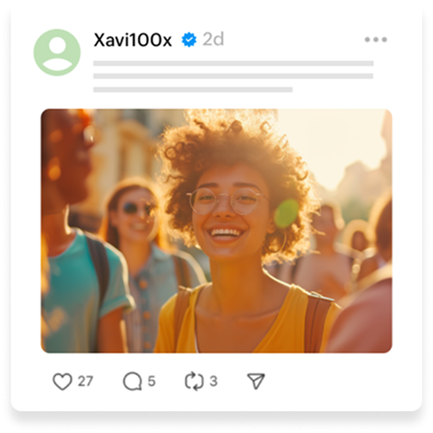 Happy woman smiling outdoors