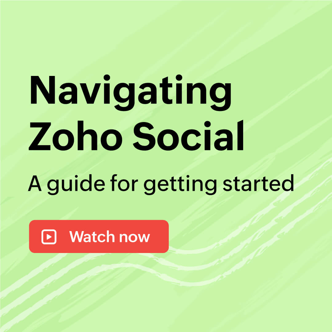 Navigating zoho social