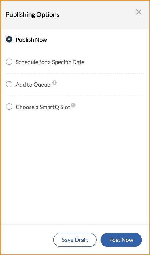 scheduling RSS publishing options