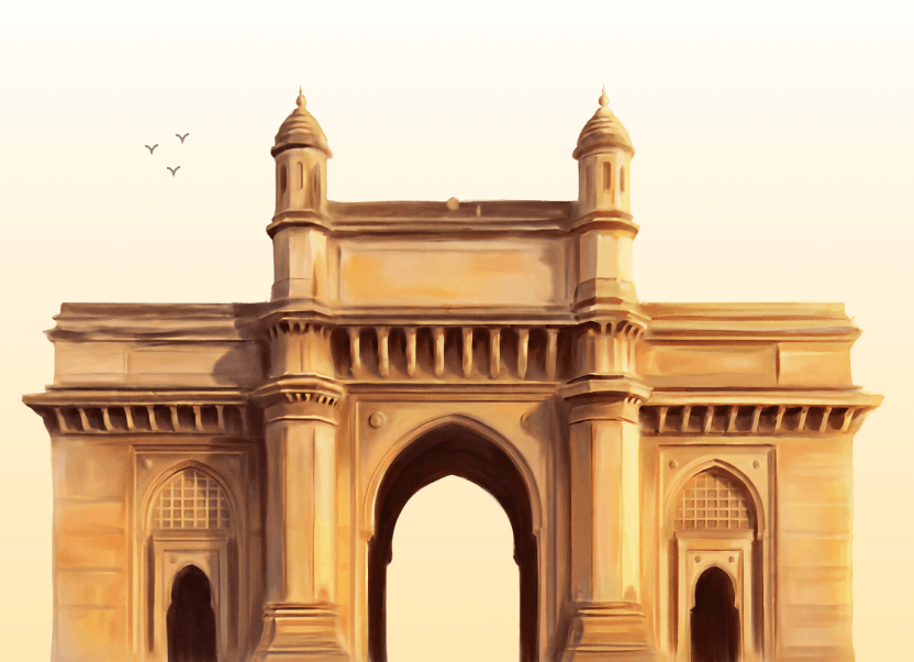 Mumbai landmark illustration