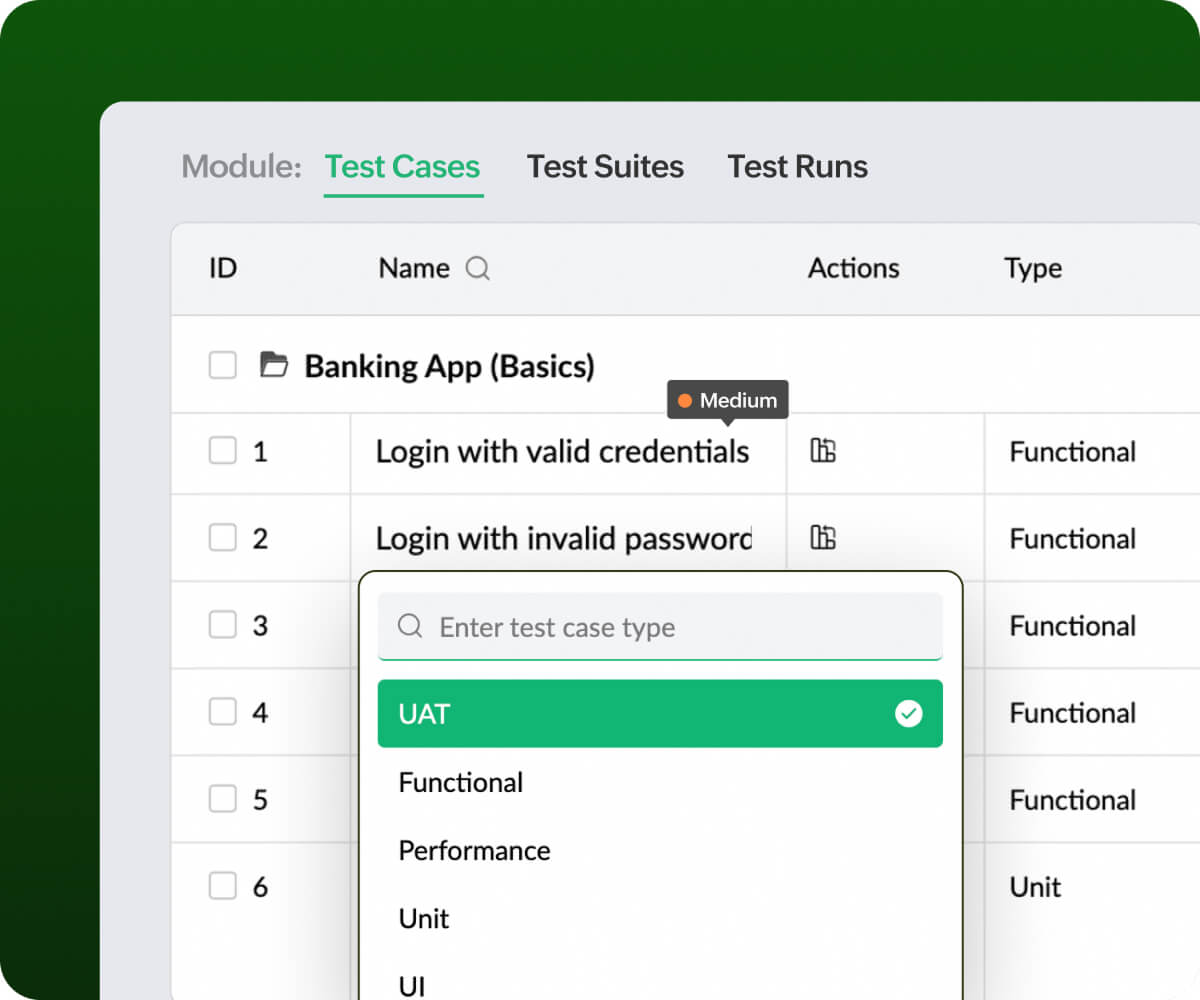 Centralized Test Case Repository