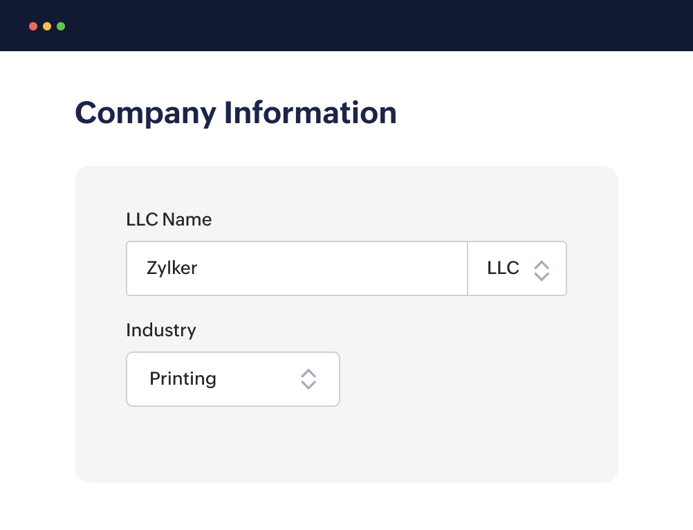 Provide your information online